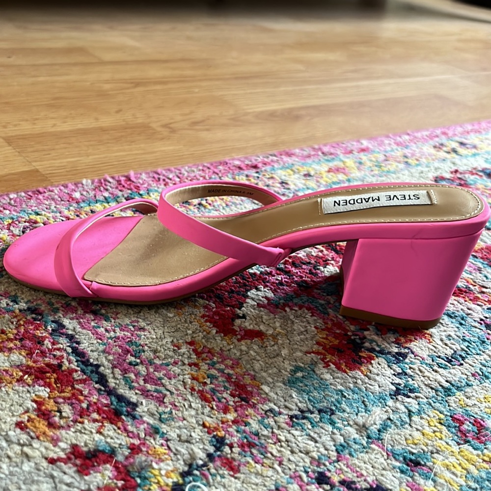 Steve Madden Issy Block Heels In Pink - image 3